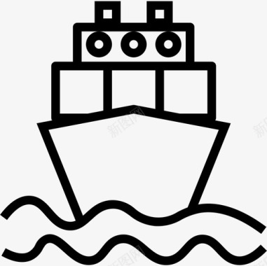 货船物流31直航图标图标