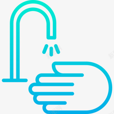 洗手卫生19梯度图标图标