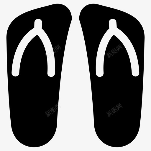 拖鞋沙滩鞋鞋图标svg_新图网 https://ixintu.com 凉鞋 拖鞋 沙滩鞋 鞋