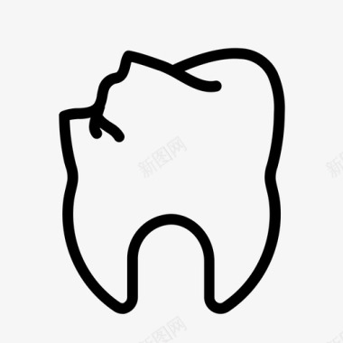 口腔牙齿牙齿和牙齿护理大纲图标图标