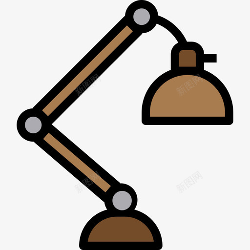 台灯家具家居装饰5件图标svg_新图网 https://ixintu.com 5件 台灯 家具 家居装饰 颜色