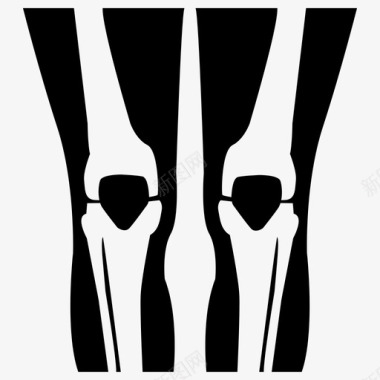 膝关节骨关节骨图标图标