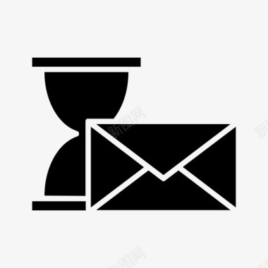 等待邮件电子邮件信封图标图标