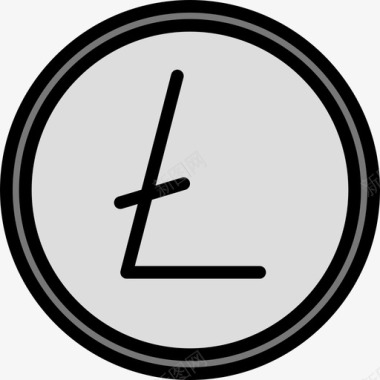 莱特币密码3线性颜色图标图标