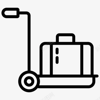 行李车机场手推车行李图标图标