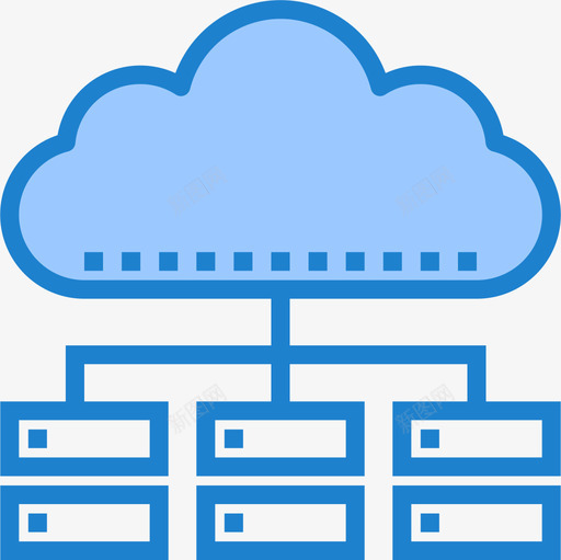 数据库网络和数据库22蓝色图标svg_新图网 https://ixintu.com 数据库 网络 蓝色