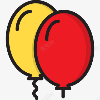 气球玩具9线颜色图标图标