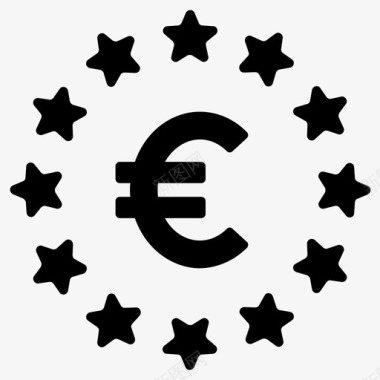 欧元现金国家图标图标