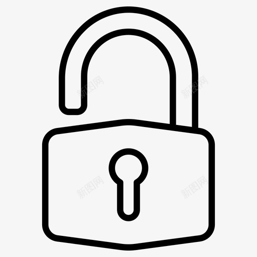 解锁访问打开图标svg_新图网 https://ixintu.com 安全 密码 打开 用户界面 解锁 访问