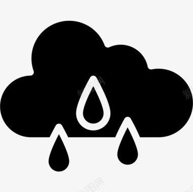 下雨天气200字形图标图标