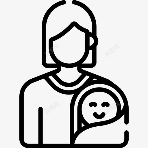 母亲妇女节4直系图标svg_新图网 https://ixintu.com 妇女节 母亲 直系