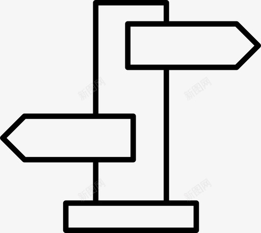 方向面板道路图标svg_新图网 https://ixintu.com 方向 标志 标杆 道路 面板