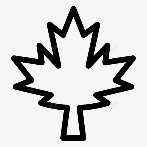 加拿大叶枫树图标svg_新图网 https://ixintu.com 加拿大 枫树
