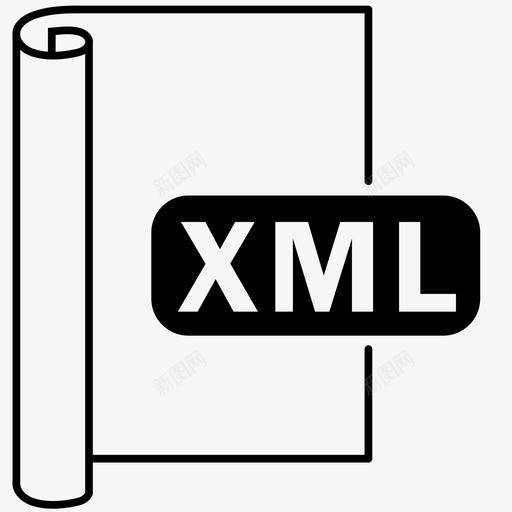 xml文件文件格式图标svg_新图网 https://ixintu.com xml xml文件 文件 文件格式 文件格式3 标记