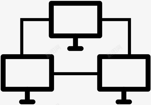 计算机连接局域网图标图标