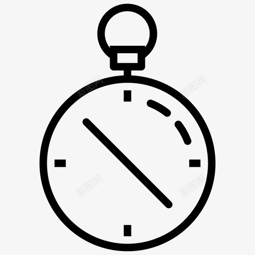 秒表闹钟时钟图标svg_新图网 https://ixintu.com 图标 时钟 用户界面 秒表 线图 计时器 闹钟