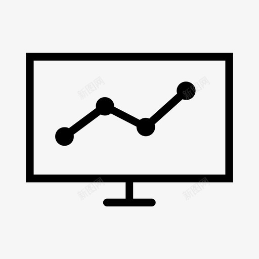 股票市场业务增长图标svg_新图网 https://ixintu.com 上升 业务 增长 监测 统计 股票市场
