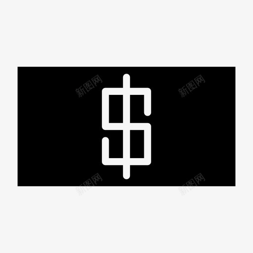 货币美元付款图标svg_新图网 https://ixintu.com 付款 美元 货币 购物字形