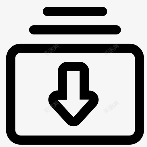 文件盒基本图标svg_新图网 https://ixintu.com 下载文件 包 基本 基本用户界面 盒