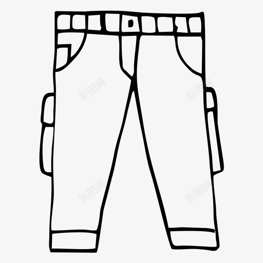裤子衣服物品图标svg_新图网 https://ixintu.com 牛仔裤 物品 男人 衣服 裤子
