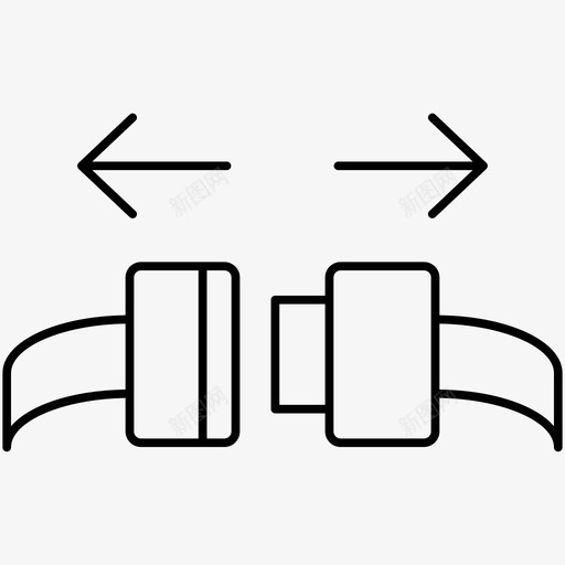安全带飞机安全着陆图标svg_新图网 https://ixintu.com 图标 安全 安全带 着陆 航空 轮廓 飞机