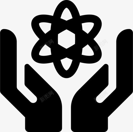 原子核能充满图标svg_新图网 https://ixintu.com 充满 原子 核能