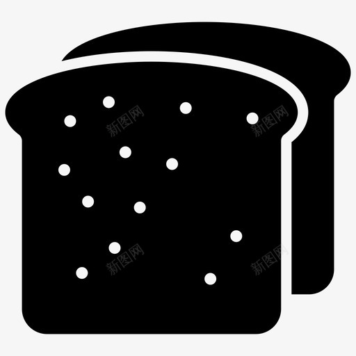 吐司面包早餐图标svg_新图网 https://ixintu.com 三明治 吐司 早餐 点心 面包 食物和饮料字形图标