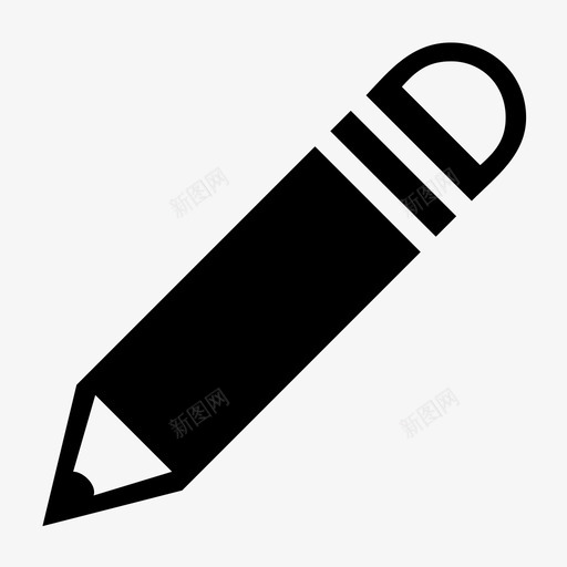 铅笔文具写字图标svg_新图网 https://ixintu.com 写字 文具 铅笔