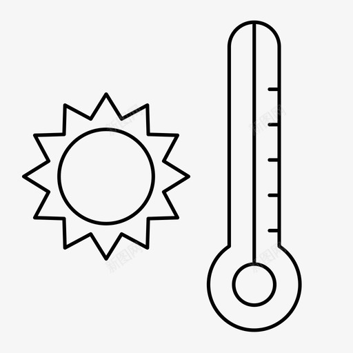 温度计海滩夏天图标svg_新图网 https://ixintu.com 乐趣 假期 夏天 天气 海滩 温度计