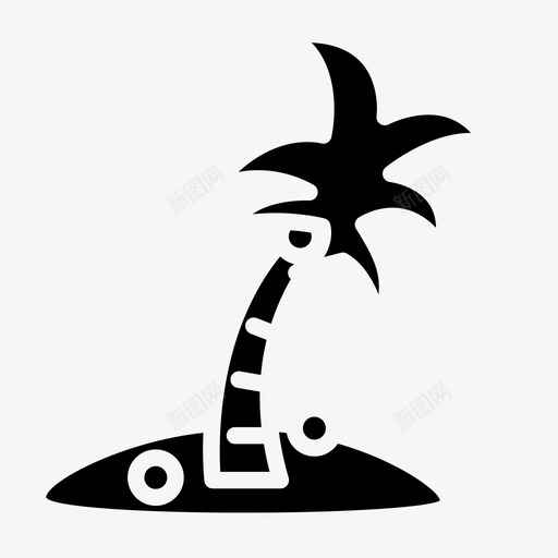 棕榈树海滩棕榈叶图标svg_新图网 https://ixintu.com 假期 夏天 夏天的乐趣 树 棕榈叶 棕榈树 海滩