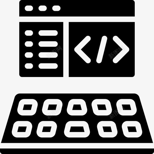 编码计算it解决方案图标svg_新图网 https://ixintu.com it 字形 程序 编码 解决方案 计算 软件工程