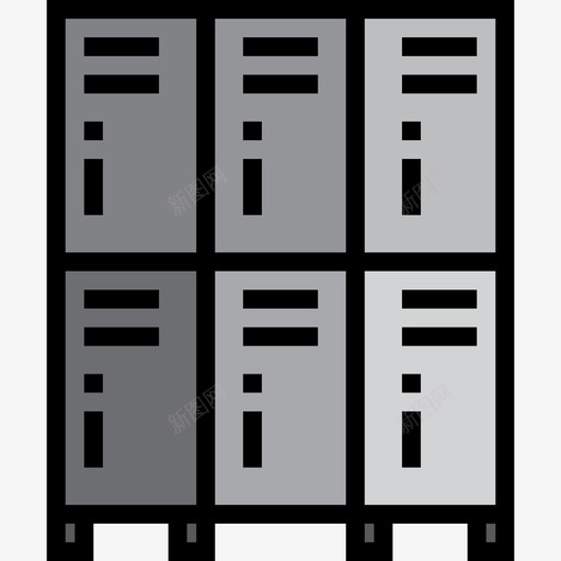 储物柜办公用品4线性颜色图标svg_新图网 https://ixintu.com 储物柜 办公用品 线性 颜色