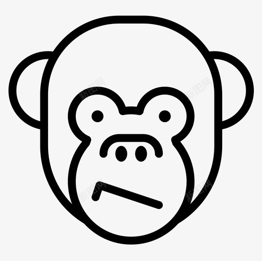 猴子动物44直系图标svg_新图网 https://ixintu.com 动物 猴子 直系