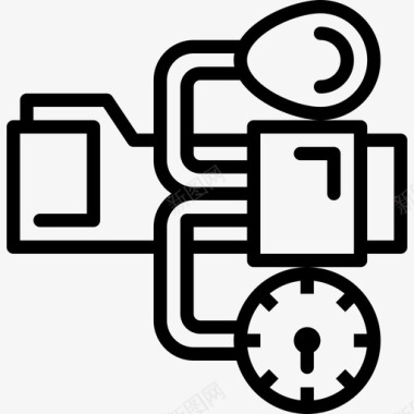 血压51号医院直线型图标图标