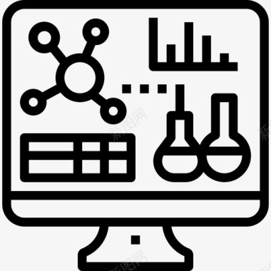 分析科学88线性图标图标