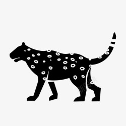 捕食的豹子豹子非洲大猫图标高清图片