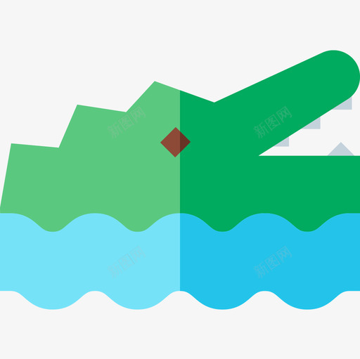 鳄鱼澳大利亚16平坦图标svg_新图网 https://ixintu.com 平坦 澳大利亚 鳄鱼