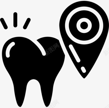 牙齿牙科5填充图标图标
