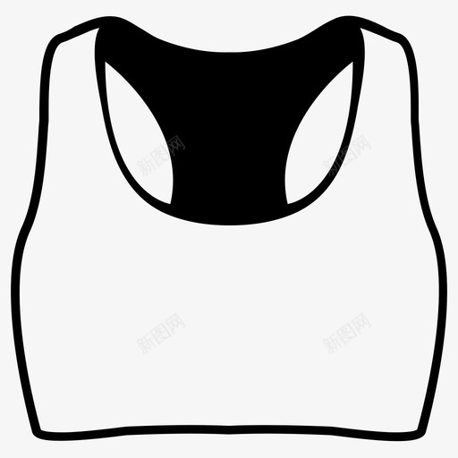 胸罩衣服运动胸罩图标svg_新图网 https://ixintu.com 内衣 基本图标集01 胸罩 衣服 运动胸罩