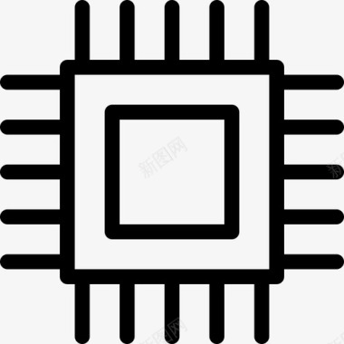 芯片控制论线性图标图标