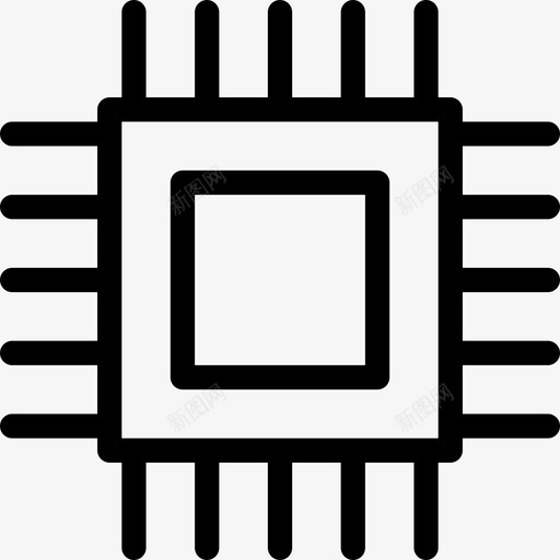 芯片控制论线性图标svg_新图网 https://ixintu.com 控制论 线性 芯片