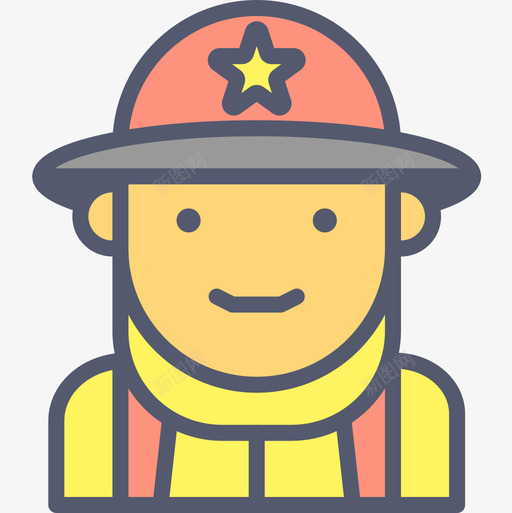 消防员工作2线性颜色图标svg_新图网 https://ixintu.com 工作 消防员 线性 颜色