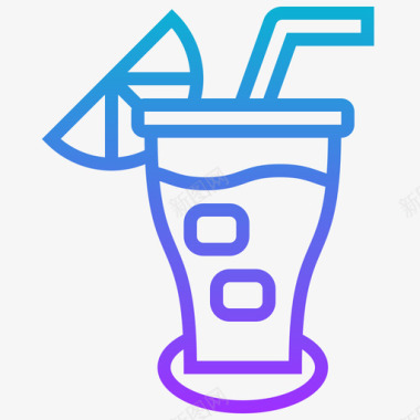 果汁饮料梯度图标图标