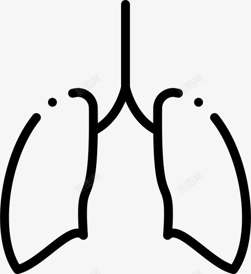 肺身体部位医疗图标svg_新图网 https://ixintu.com 医疗 手术 身体 部位