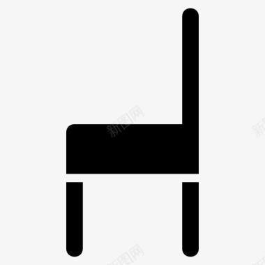 椅子家具实心图标图标