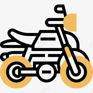 摩托车摩托车运动7黄影图标图标