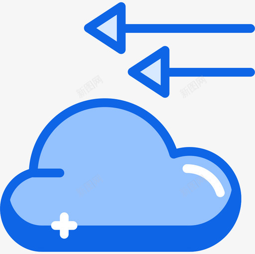 云天气204蓝色图标svg_新图网 https://ixintu.com 天气 蓝色