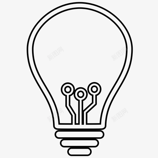 灯泡商业理念创新图标svg_新图网 https://ixintu.com 创新 商业理念 思维 技术 灯泡