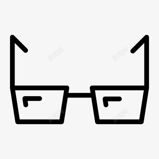 眼镜镜框医疗图标svg_新图网 https://ixintu.com 医疗 护理 眼镜 视力 镜框 验光