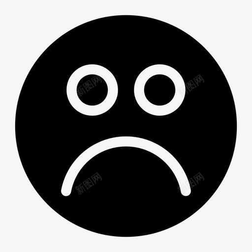 悲伤表情脸图标svg_新图网 https://ixintu.com 人 悲伤 界面 笑脸 脸 表情